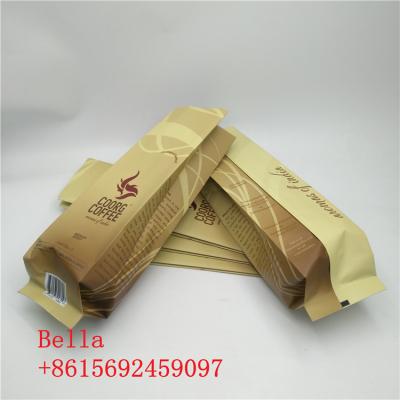 China Side Gusset Coffee Bag Plastic Pouches Packaging Zipper Top For 250g 1kg Coffee Beans for sale