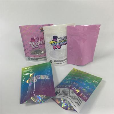 China Rotogravure Printed Reusable k Bags Glossy Mylar Foil k Runtz Cookies Packing for sale