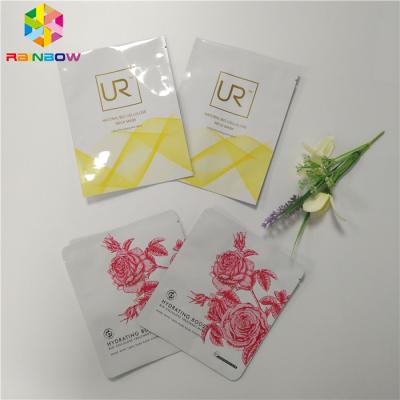 China Aluminum Foil Sachet Plastic Cosmetic Bags For Facial Mask / Eyelash Packing for sale