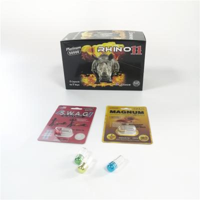 China Rinoceronte de empacotamento do comprimido do sexo do efeito da caixa de papel 3D do comprimido da bolha da pantera preta 69 9000 à venda