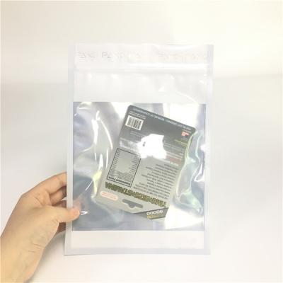China Small Foil Pouch Packaging Gold Silver Foil Zip Lock Bag With One Side Clear for sale