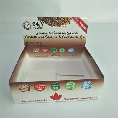 China Kraft Paper Box Packaging Corrugated Retail Counter Lip Balm Whey Protein Bar Type for sale