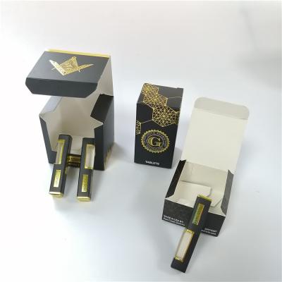 China Child Proof Gift Box Packaging Colored Printed Folding Paper E Cigarette Smoke Oil Bottle for sale