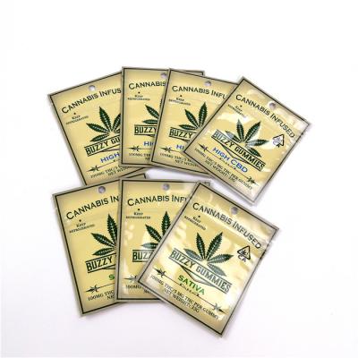 China Cbd Gummies Mylar Heat Seal Packaging Bags Smell Proof Resistant Empty Tobacco Pouches for sale