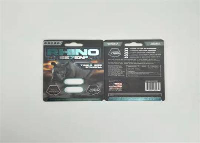 China Pill Medicine Two Capsules Blister Packaging Card Rhino 69 Card With Plastic Cover Bottle for sale