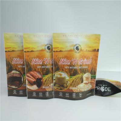 China Resealable Foil Pouch Packaging Food Pouches Cereal Rice Seed Nuts Bag Full Color Printed for sale