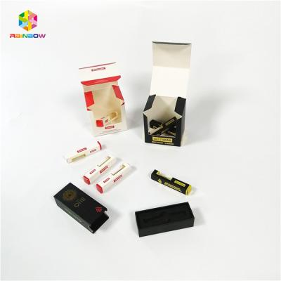 China Hot Stamping Custom Printed Paper Boxes Recycled For 1ml Vape Cartridge Carts for sale