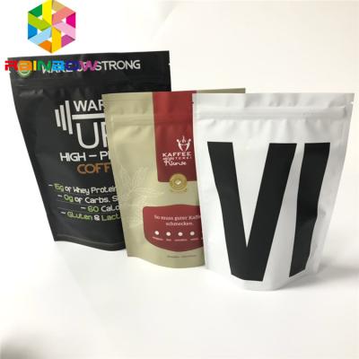 China Reusable Gusseted Stand Up Pouch Packaging Plastic Biodegradable Valve Coffee Bags for sale