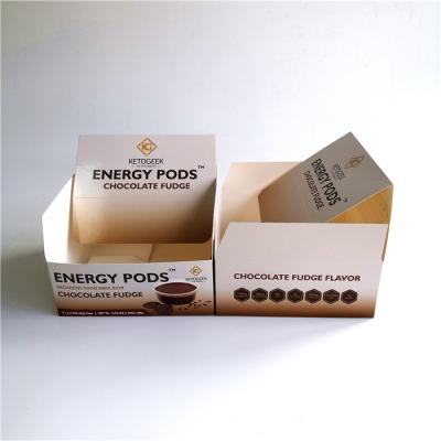 China Eco Friendly Kraft Paperboard Box , Foldable Counter Display Box For Chocolate for sale