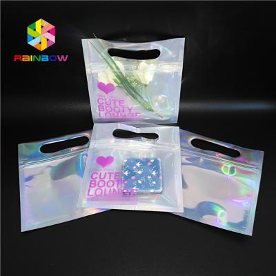 China Bikini Garments Plastic Pouch Packaging Hologram 3d Material Stand Up Bag With Zipper for sale