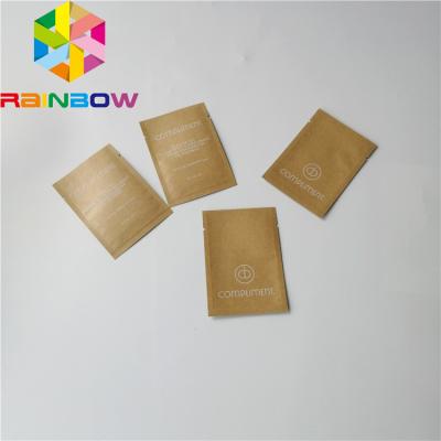 China Eco Friendly Custom Printing Kraft Paper Bags Flat Body Scrub Powder Packaging for sale
