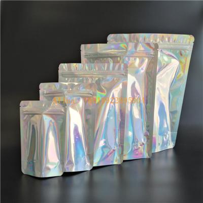 China Holographic Stand Up Foil Pouches Aluminium Foil Mylar k For Gifts / Cosmetics for sale