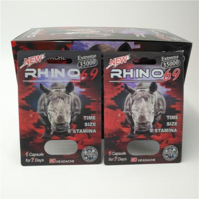 China Custom RHINO 96 Pill Blister Pack Packaging 3D Lenticular Card Eco - Friendly for sale