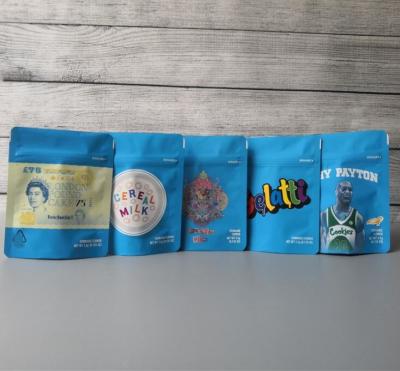 China Heet verkoop onlangs koekjeszak met holografische koekjesstickers de zak van Mylar van het geurbewijs voor onkruid verpakking Te koop