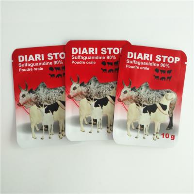 China pequeño alimento para animales que empaqueta, bolsa Ziplock plástica de la bolsita del polvo 10g de la prueba del olor del bolso en venta