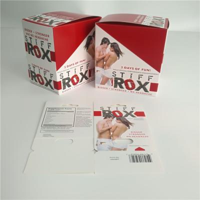 China Stiff ROX Pill Capsule Blister Card Packaging Display Box Printed Biodegradable for sale