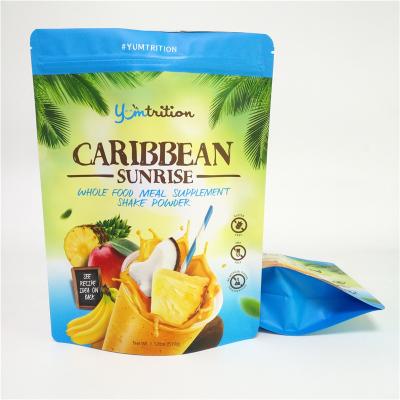 China 510g Custom Stand Up Pouch , Food Packaging Bags For Shake Protein Isolate Powder for sale