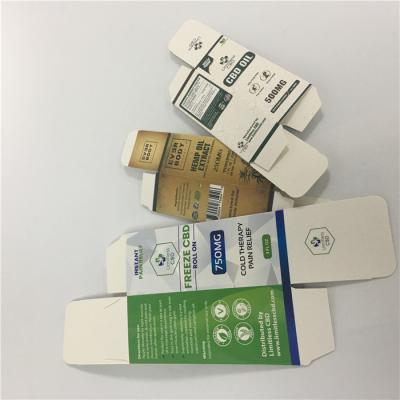 China high quality custom electronic cigarette accessories Paper box CBD vape pen cartridge packaging box for sale