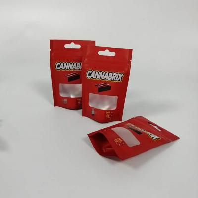 China Medical Cbd Plastic Pouches Packaging Smell Proof 1/4oz 1/2oz 1oz With Window / Zipper for sale