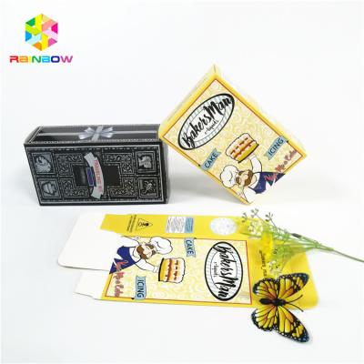 China Glossy shiny hot stamping OEM brand logo printed paper box gift cosmetics eyelash packaging card boxes for sale