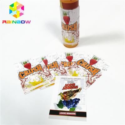 China Colorful Printed PVC PET Shrink Sleeve Labels Glass Bottle Cup Tube Labels Sticker for sale