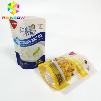 China High Temp Vacuum Storage Bag Transparent Retort Pouch For Sauce Steamed Rice Packaging for sale