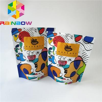 China Recycle Plastic Aluminum Foil Bags Digital Printing Cake Dessert Tea Coffee Packing for sale