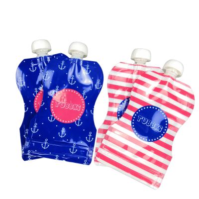 China Reusable Baby Food Spout Pouch Packaging Laminated Material CMYK Color For Beverages for sale