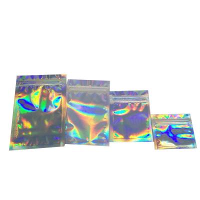China Resealable Holographic Printing Laser Film Bag k Pouch For Cosmetic Sample for sale