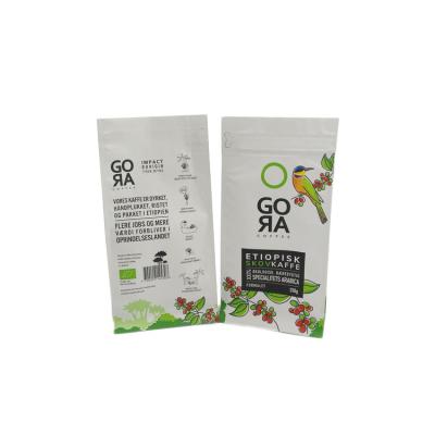China Biodegradable Plastic  Food Packing Bag E Zipper Flat Bottom Coffee Packaging for sale