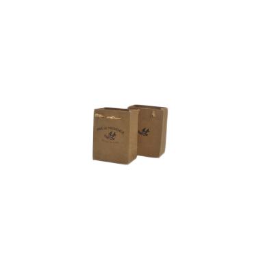 China Recyclable Brown Kraft Paper Bag 120-180 Micron Thickness With Logo Customized for sale