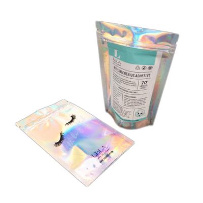 China Holographic Plastic Pouch ISO 9001/2008 Cosmetic Packaging Bag for sale