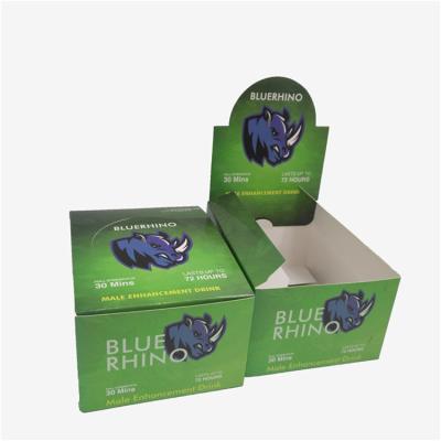 China Eco Friendly Display Paper Box , Gift Wrap Box Rhino CBD Oil Bottle Energy Bar Packaging box for sale