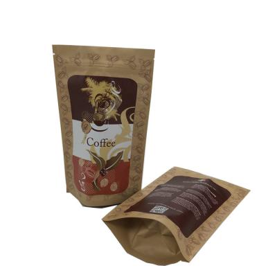 China Available Agriculture Plant Kraft Paper Packaging Bag Food Stand Up Bauug For Coffe Beans/ Oatmeal Cereal for sale