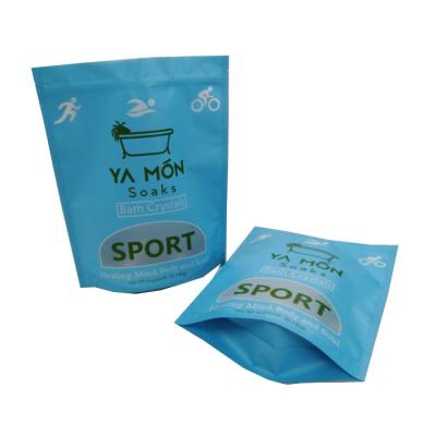 China Custom Logo Bath Soak Mylar Top Filling Plastic Zipper Pouch 2.73KG Sea Salt Packaging Body Scrub Bags for sale