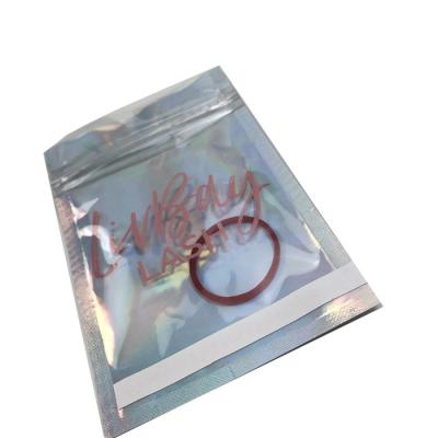 China 3.5g CYMK 8*13cm Mylar Holographic Bags Three Side Sealed for sale