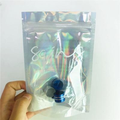 China CMYK Color Gravure Printing Cosmetic Holographic Bags for sale