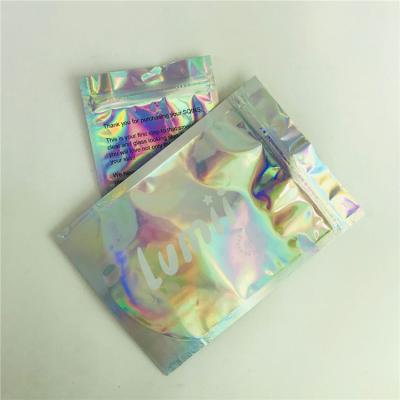 China Custom Accept Holographic Cosmetic Packaging Bag Mylar Bags for Jewelry Packaging for sale