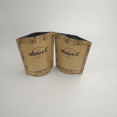 China Levántese los bolsos de café de empaquetado Ziplock de los fabricantes 12oz de papel de Brown Kraft del bolso de café de Mylar con la válvula en venta
