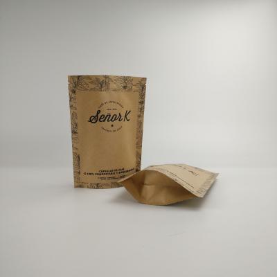 中国 アルミ ホイルの磨き粉のコーヒー バッグを包む包装のコーヒー バッグのクラフト紙の製造業者を立てなさい 販売のため