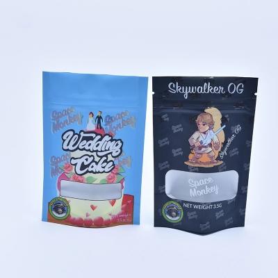 China Mylar Packaging Bag For CBD Weeds Gummy Candy Bear Holographic Zipper Bag Flavor Herb Flower Dry Tobacco Retail Bag for sale