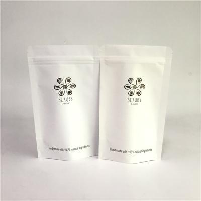 China Custom Accepted Zip Lock Kraft Paper Bags with Hot Stamping for sale