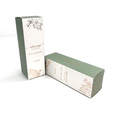 China Custom Label Printing Foldable Paper Packaging Box For 10ml Essential Oil Bottles for sale
