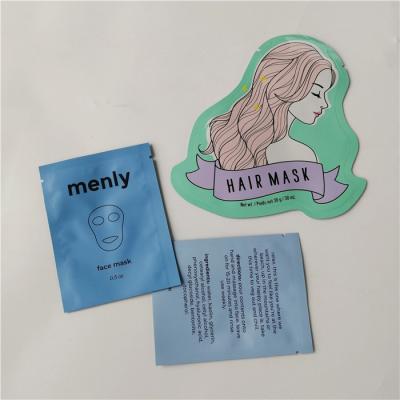 China Matte blue cosmtic packaging bags customized flat foil sachets for sale