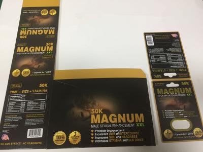 China Customized Magnum Paper Cards Papaer Boxes For Pill Capsules Packaging for sale