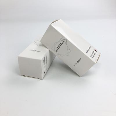 China Cartulina blanca de sellado caliente de encargo al por mayor de Matt Film With 350g para el empaquetado cosmético de la caja de papel de la pestaña de la comida de la muestra en venta