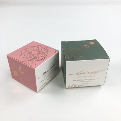 China Custom spot uv cosmetics packaging folding carton box printing for sale