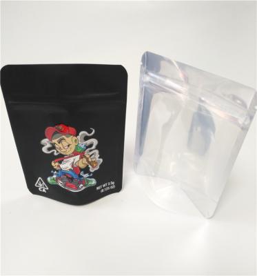 China Papel de aluminio de la bolsa de Matte Black Package Stand Up que empaqueta el bolso amargo de la cerradura de la cremallera del remiendo en venta