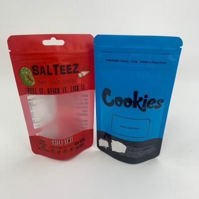 China Small Cookie Edible Gummy Zipper stand up Pouches With Window for sale