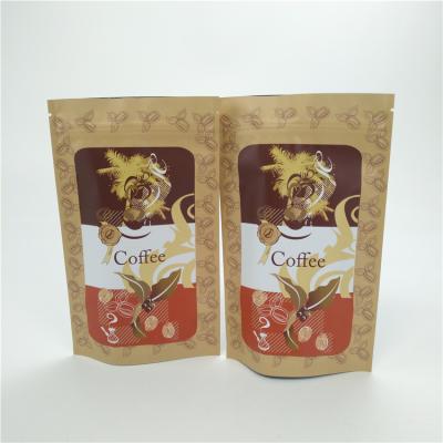 China Kraft Paper Package Manufacturing Wholesale Coffee Bag Resealable Bags With Logo for sale